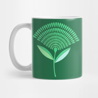 Mid Century Modern Dandelion Seed Head In Green Mug